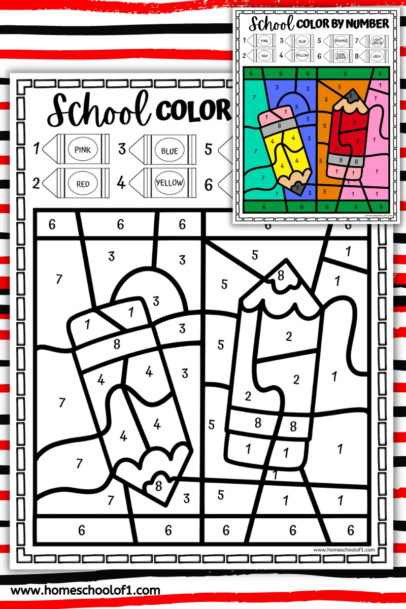 CRAYONS COLOR BY NUMBER