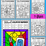 FIRST DAY OF SCHOOL COLOR BY NUMBER