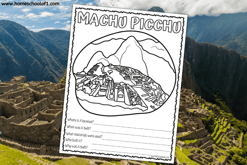 MACHU PICCHU WORKSHEET