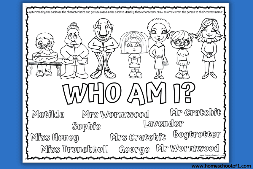 MATILDA COLORING PAGE