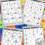 MISSING NUMBER 1-20 WORKSHEET