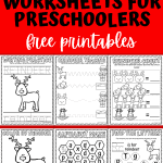 REINDEER WORKSHEETS FOR PRESCHOOLERS