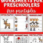 REINDEER WORKSHEETS PRESCHOOL