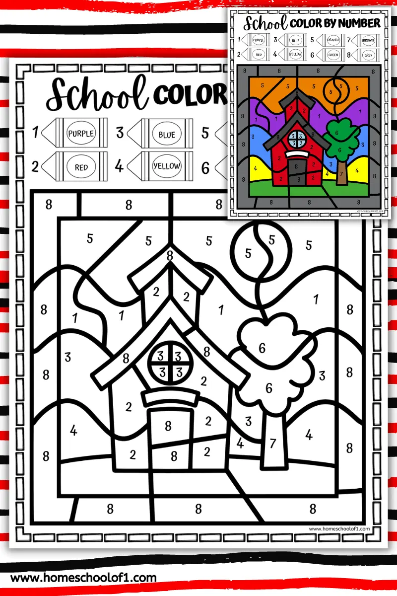 SCHOOL COLOR BY NUMBER