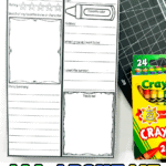 Colorable "All About Me" bookmarks shown with kids’ responses and school supplies, great for back to school activities.