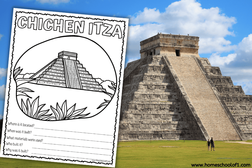 chichen itza printable