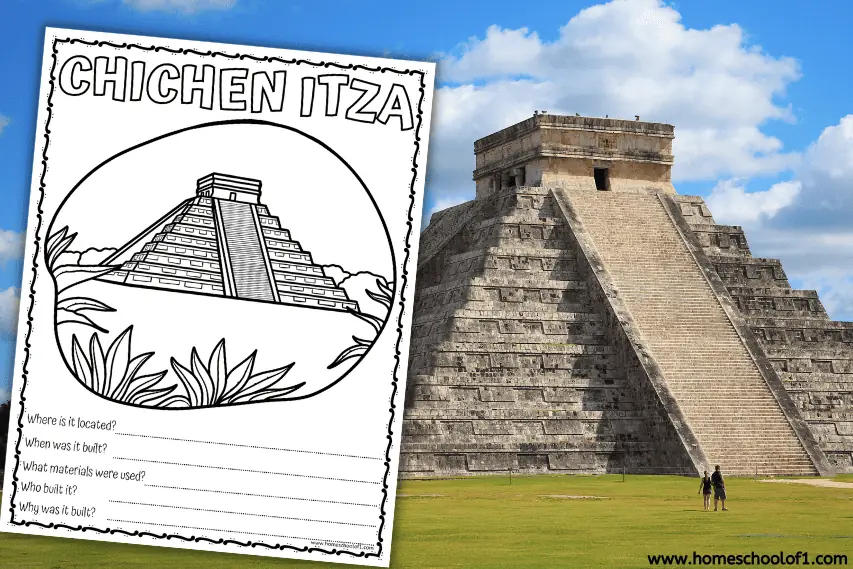 Chichen Itza Worksheet & Fun Facts for Kids