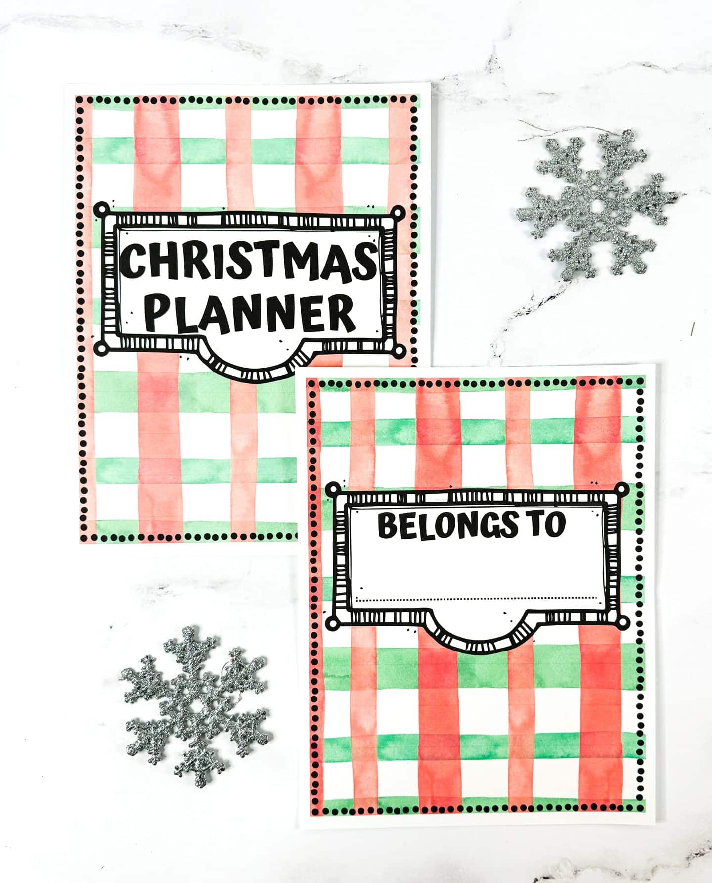 christmas planner front page