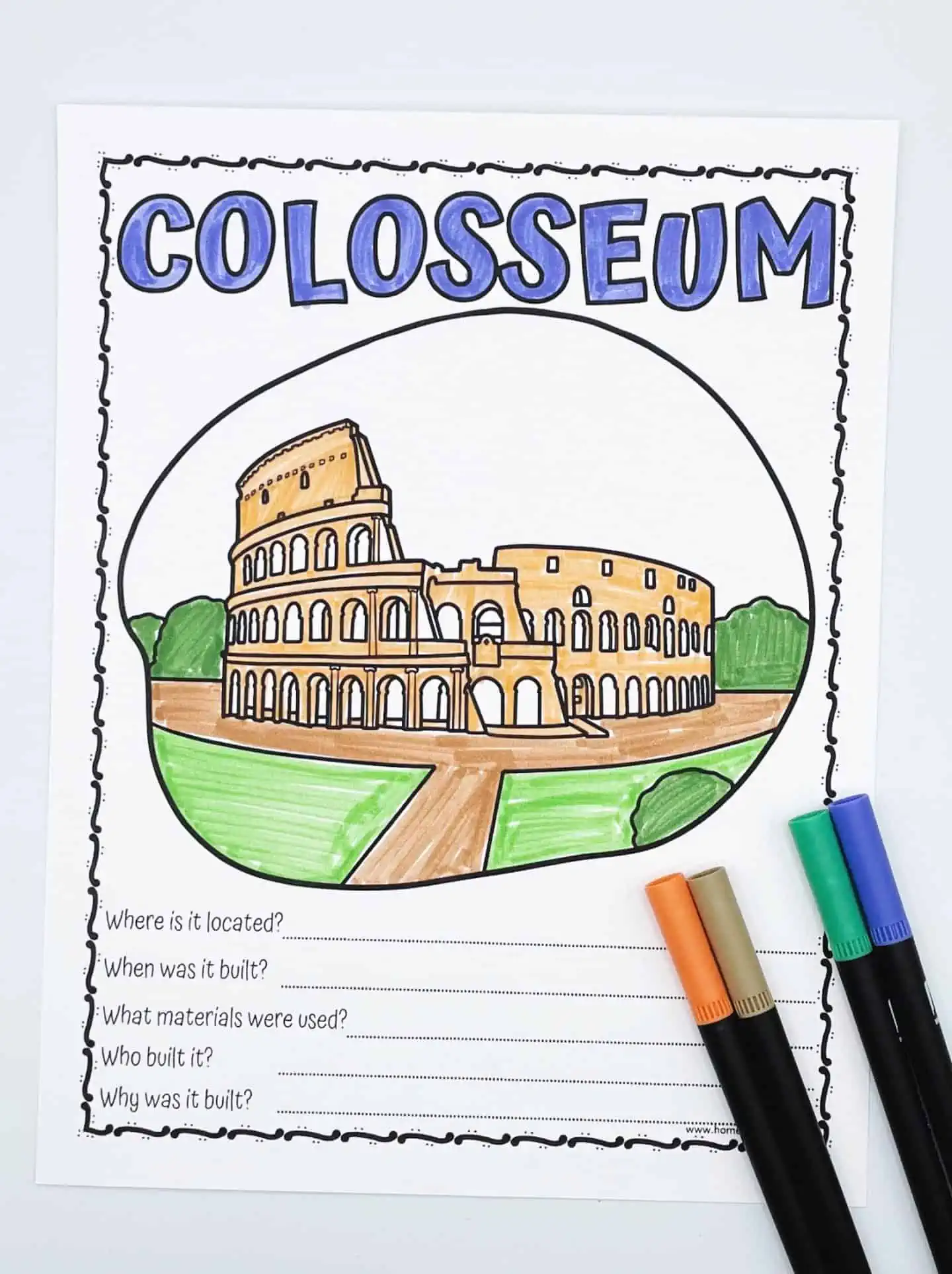 colosseum coloring page