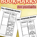 fall bookmarks to color in