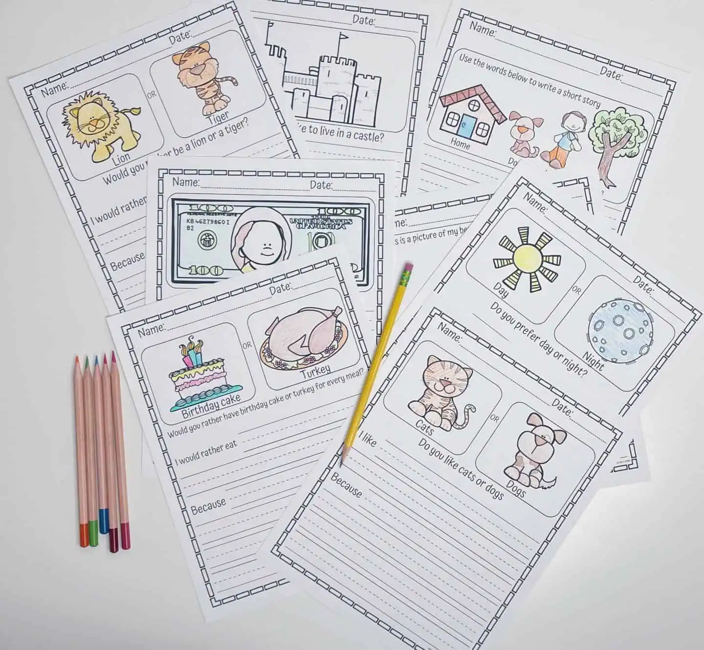 free 1st grade printable writing prompts