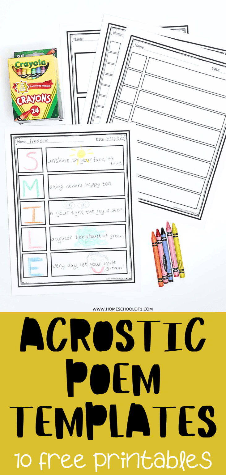 Acrostic Poem Template (10 Free Printables)
