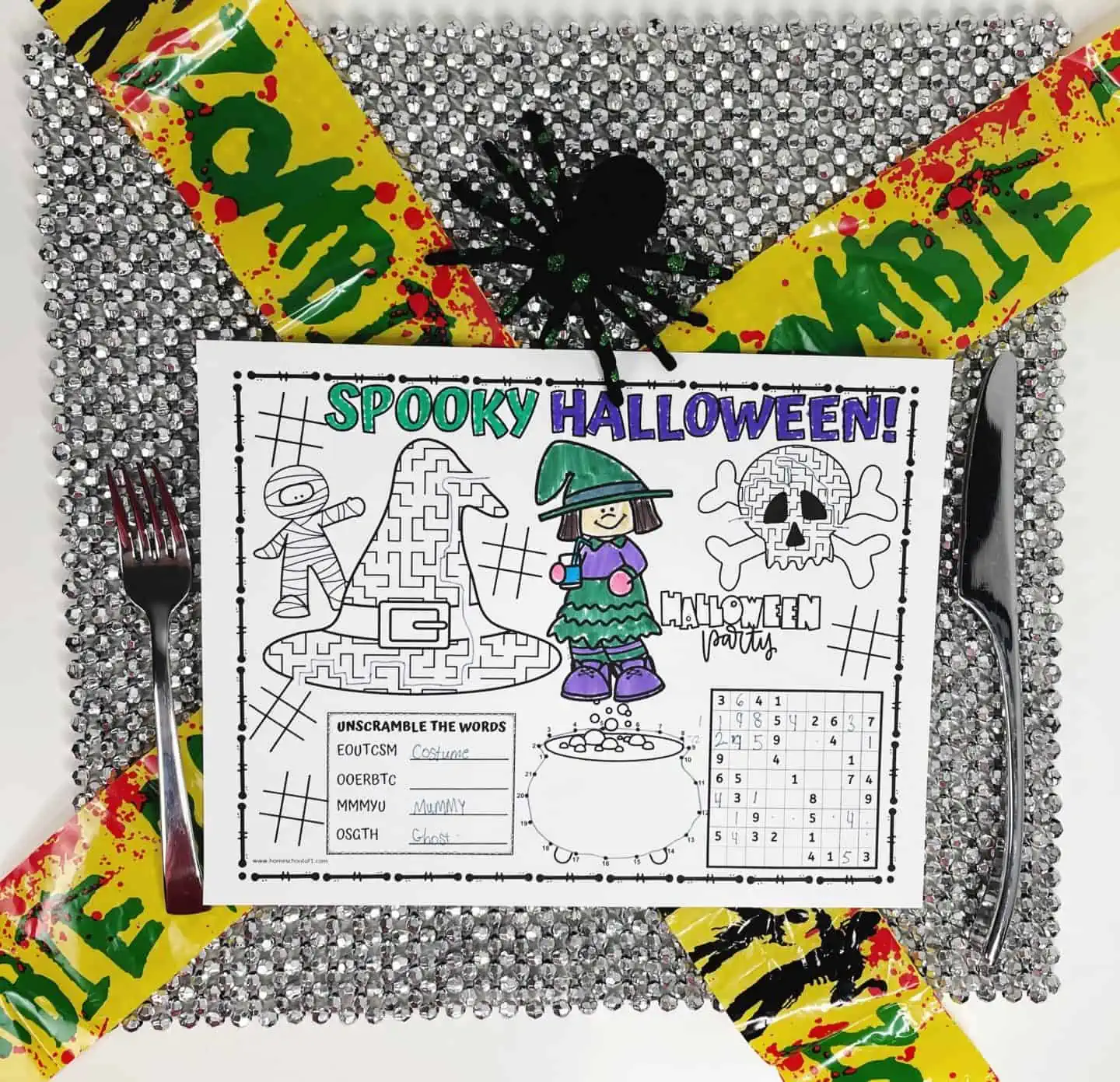 halloween placemat printables