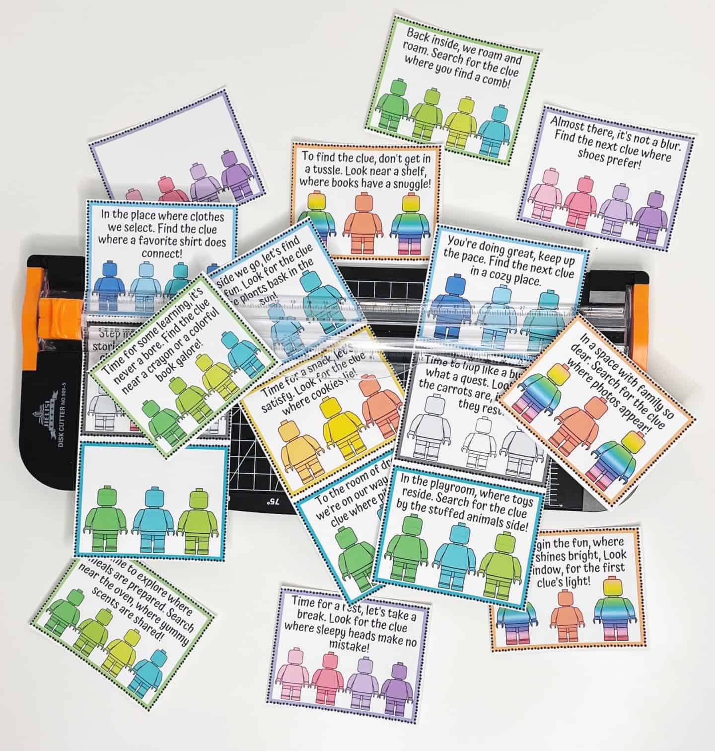 lego scavenger hunt clues