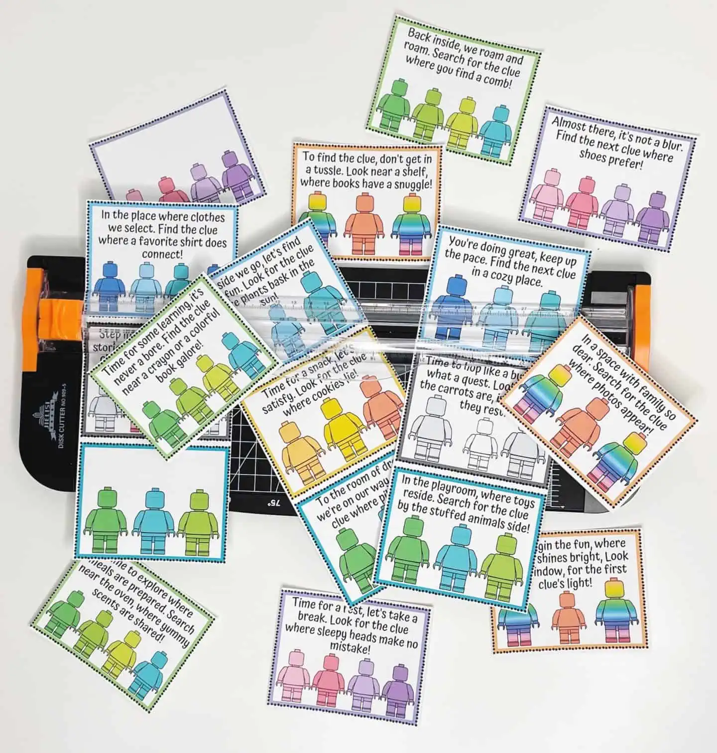 lego scavenger hunt clues