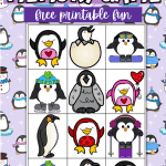 penguin memory game printable