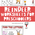 reindeer worksheets for preschoolers