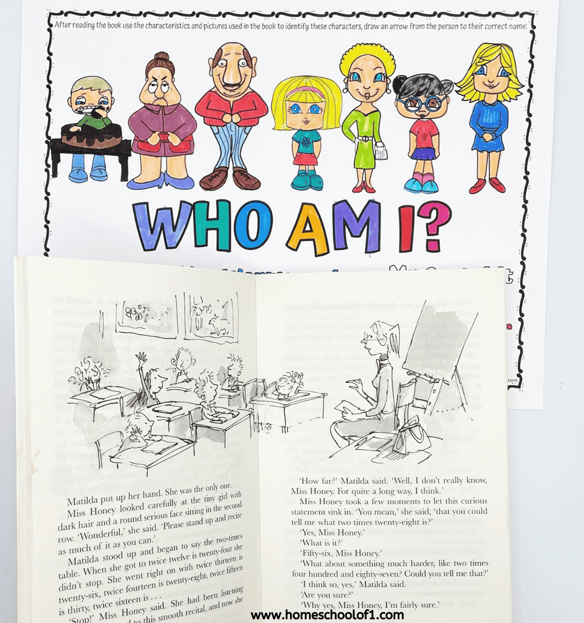 roald dahl matilda worksheet