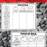 types of rocks worksheets