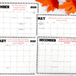 2025 printable monthly calendar