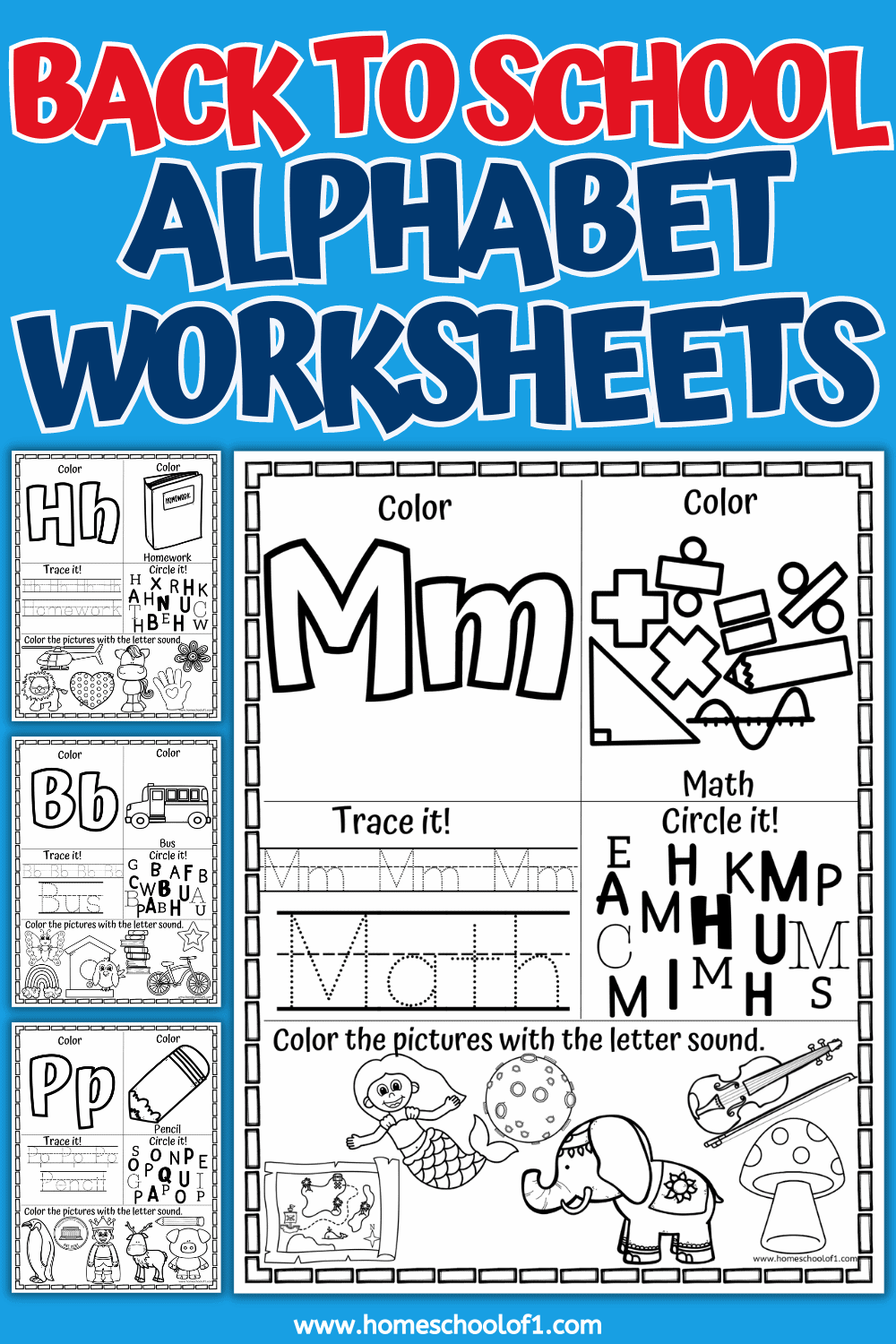 BACK TO SCHOOL ALPHABET WORKSHEETS