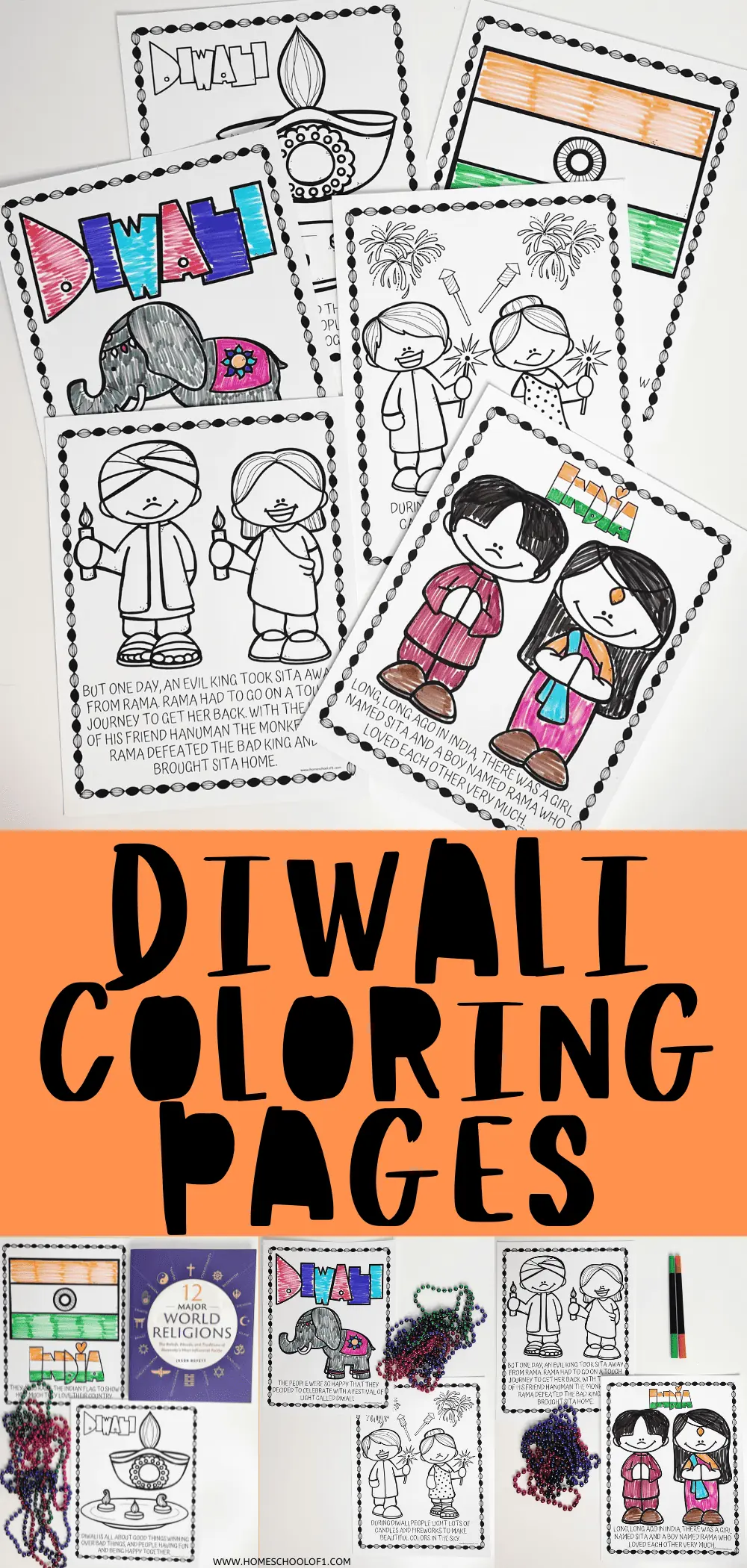 DIWALI COLORING PAGES