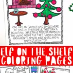 Free printable elf on the shelf coloring pages