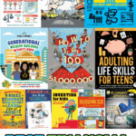Collage of the best financial literacy books for middle schoolers with bold title text at the bottom.