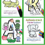Animals A to Z and themed alphabet printables designed to help preschoolers recognize letters and improve fine motor skills.