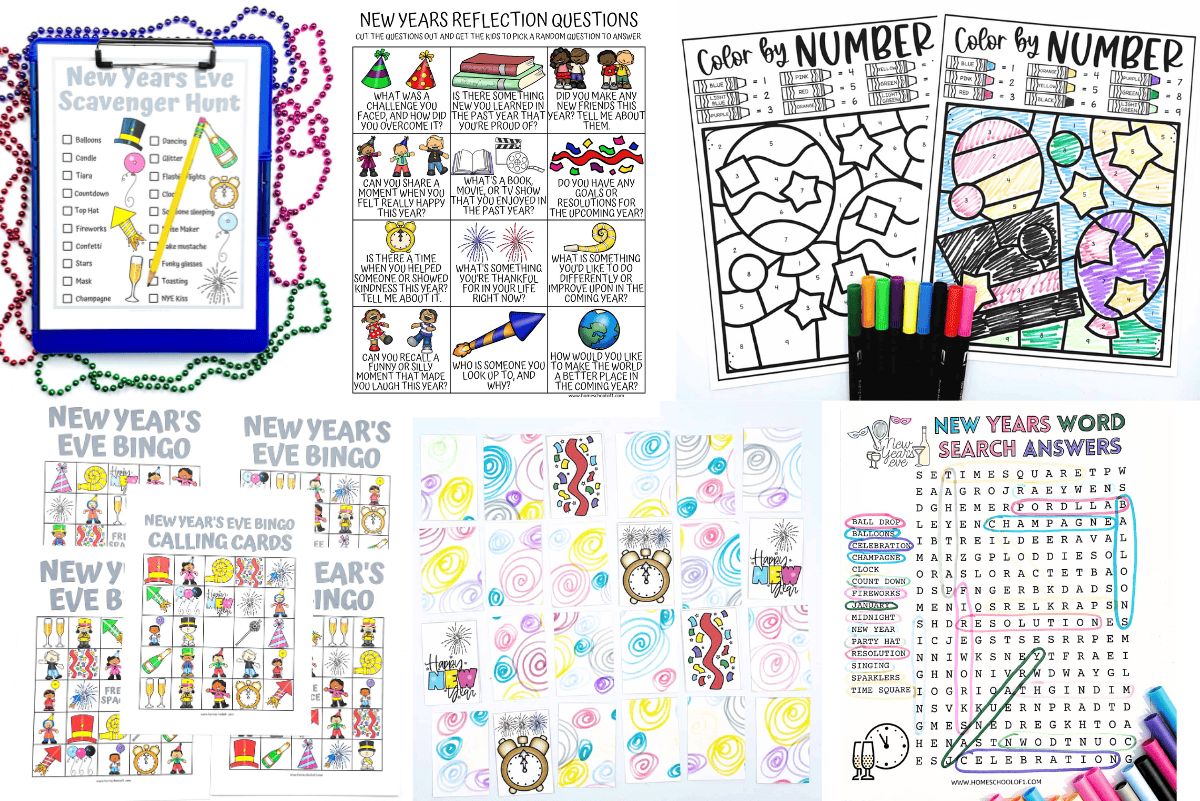free new year's eve printables