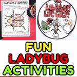 Fun ladybug crafts and worksheets for preschoolers including writing, life cycle, and paper crafts with printable templates