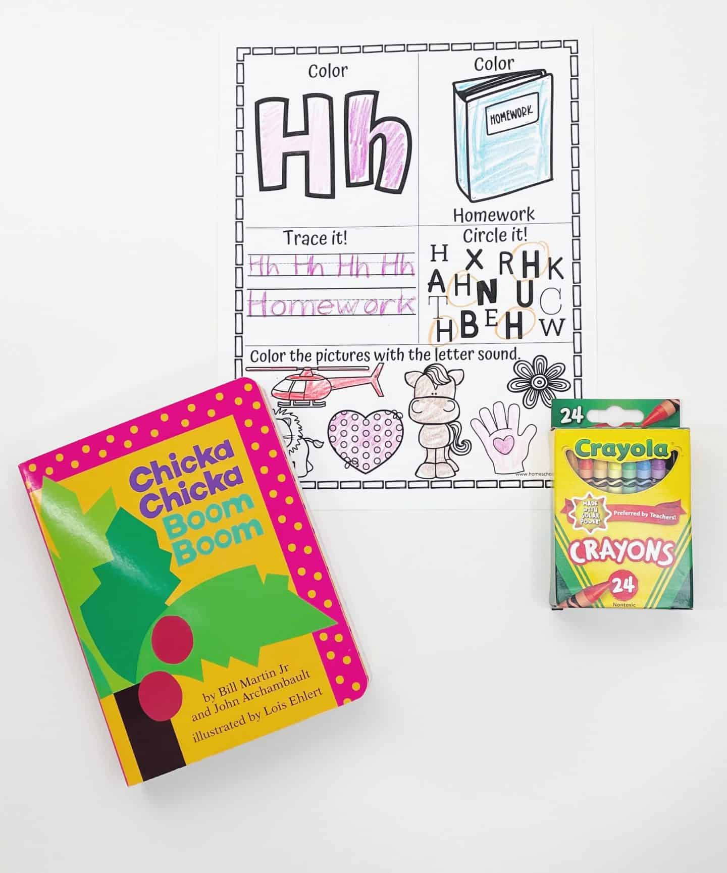 letter h back to school page