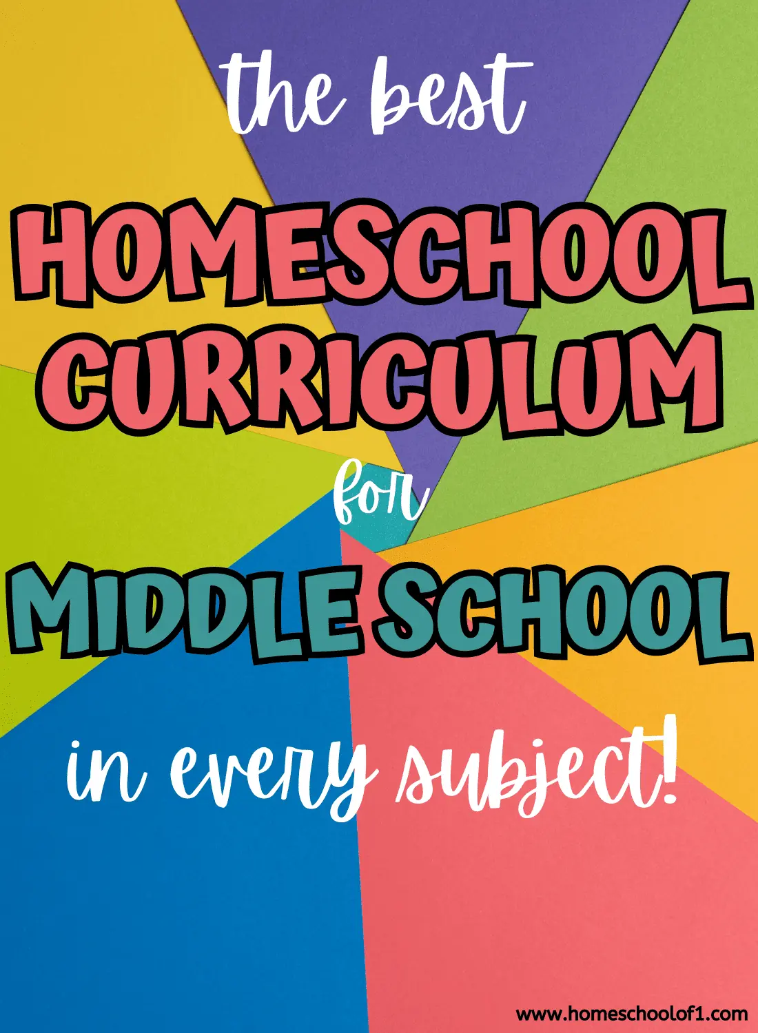 middle school homeschool curriculum