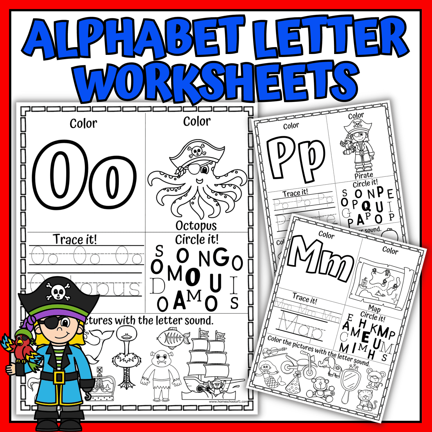 pirate alphabet worksheets