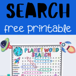 planets word search free printable