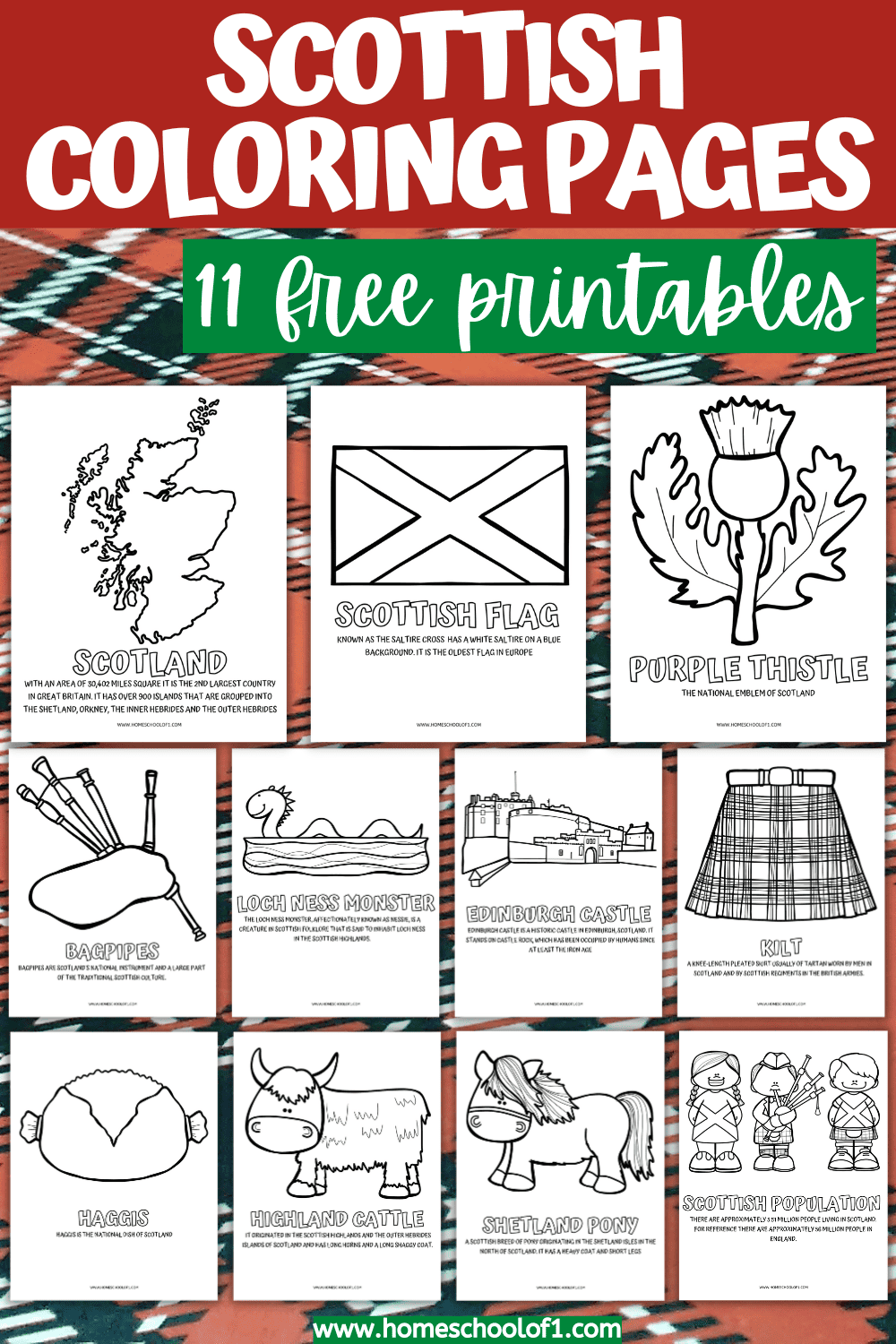 11 Free Scottish Coloring Pages for Kids