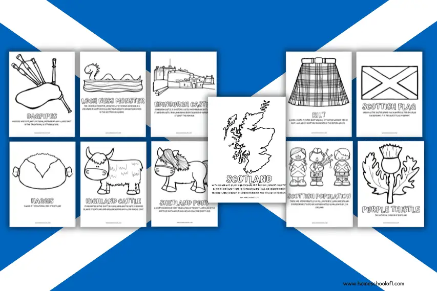 11 Free Scottish Coloring Pages for Kids