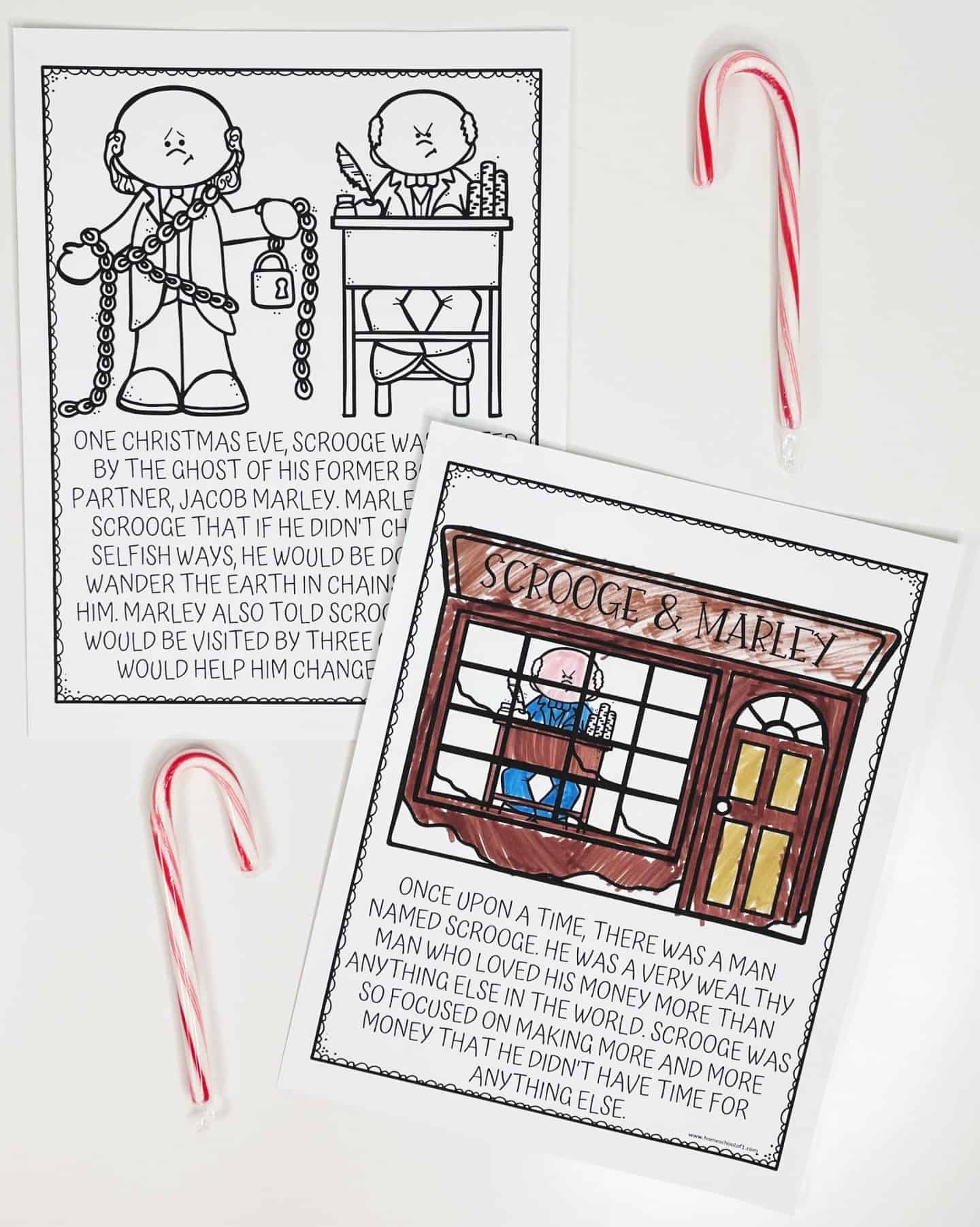 scrooge and marley coloring pages