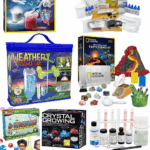 Best homeschool science kits featuring geology, crystal growing, chemistry, and weather labs for fun STEM learning at home.