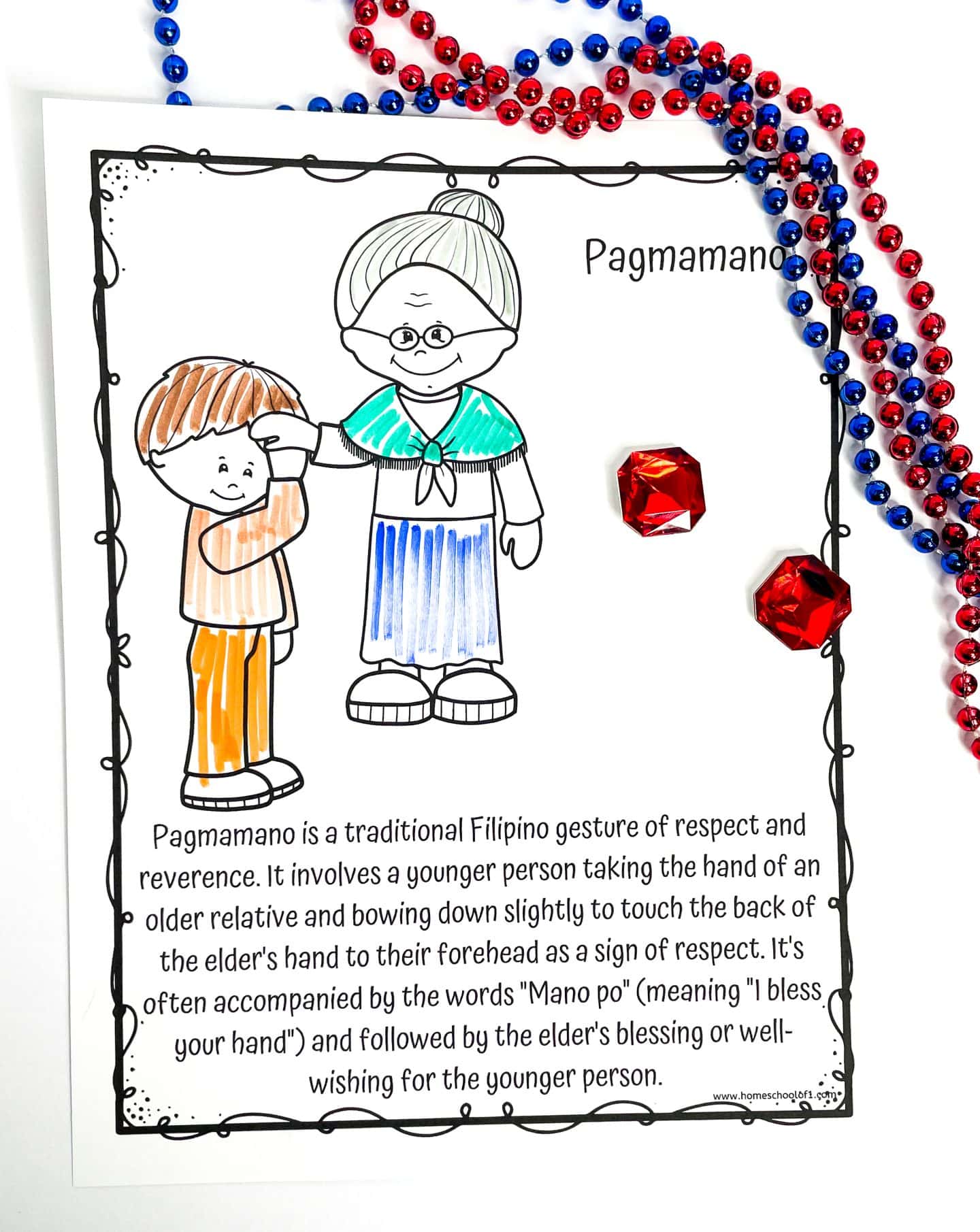 PAGMAMANO COLORING PAGE