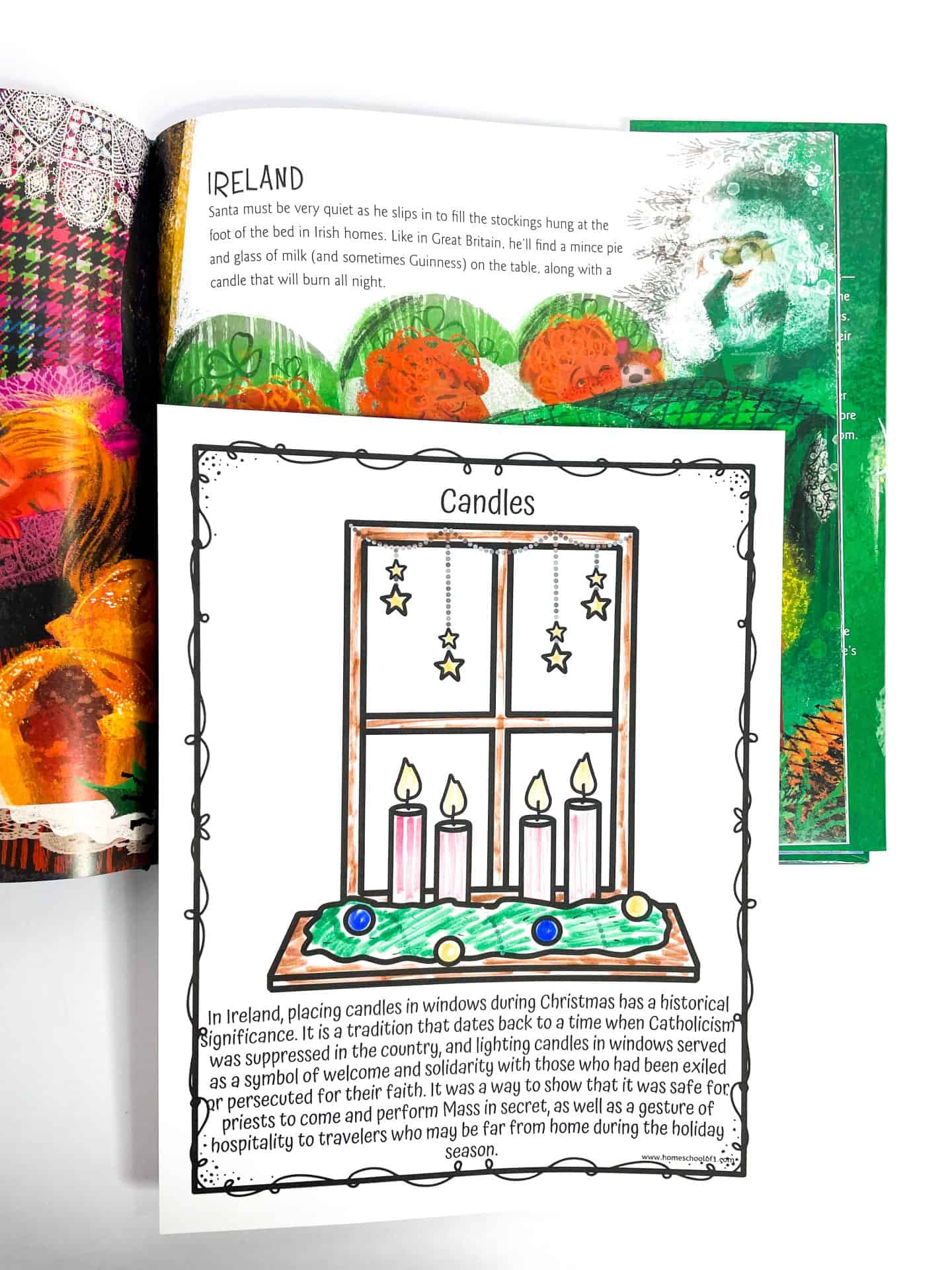 candles coloring page