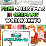 Free printable Christmas in Germany worksheets with Advent, Christkind, Frohe Weihnachten, and St. Nicholas coloring pages.