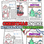 Printable Christmas in the Netherlands worksheet set with Sinterklaas, steamboat, and Dutch holiday traditions for kids