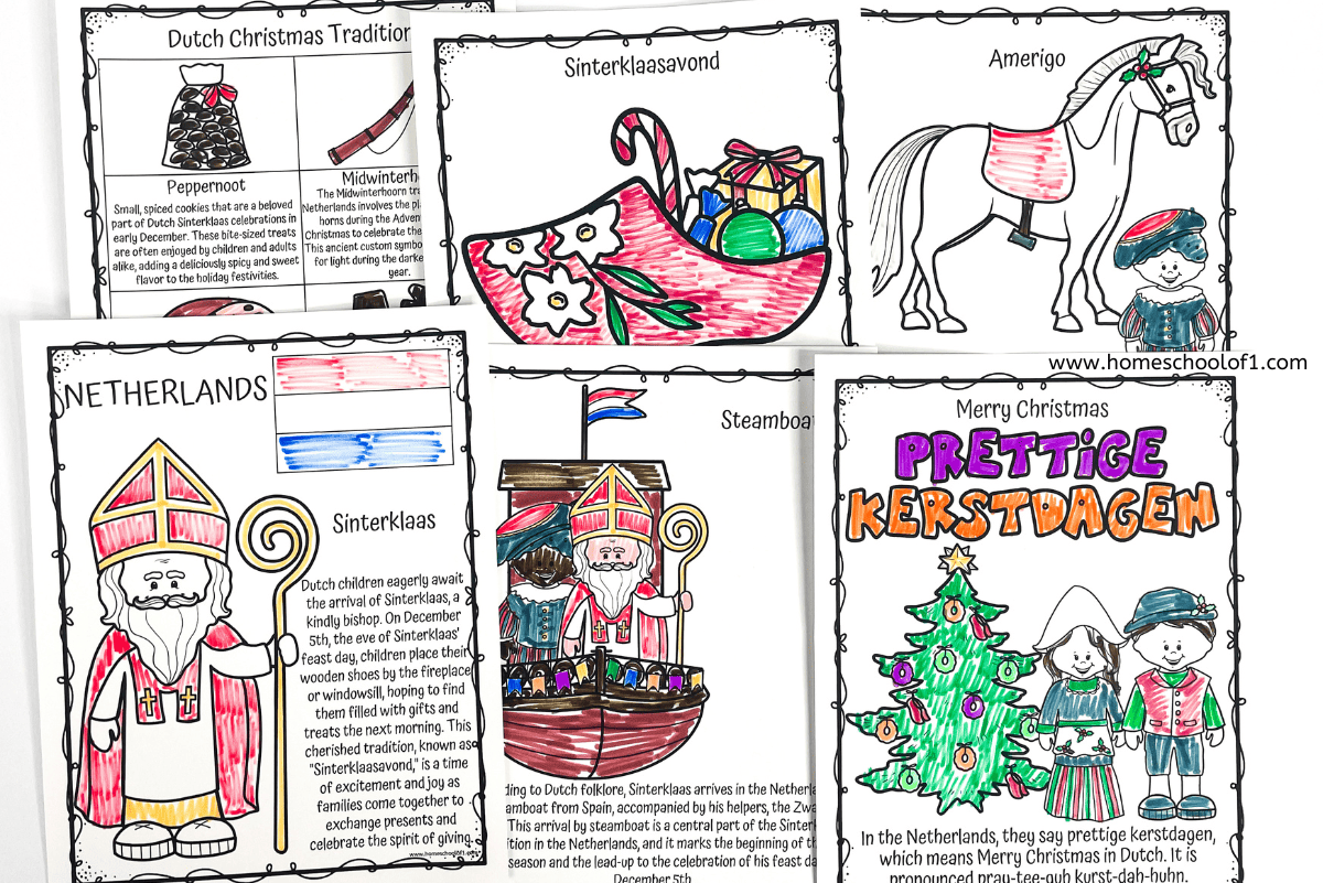 christmas in the netherlands worksheets