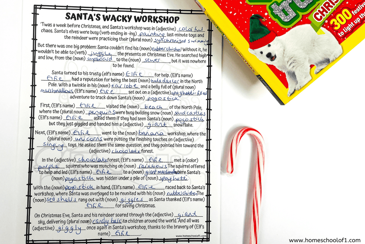 christmas mad libs