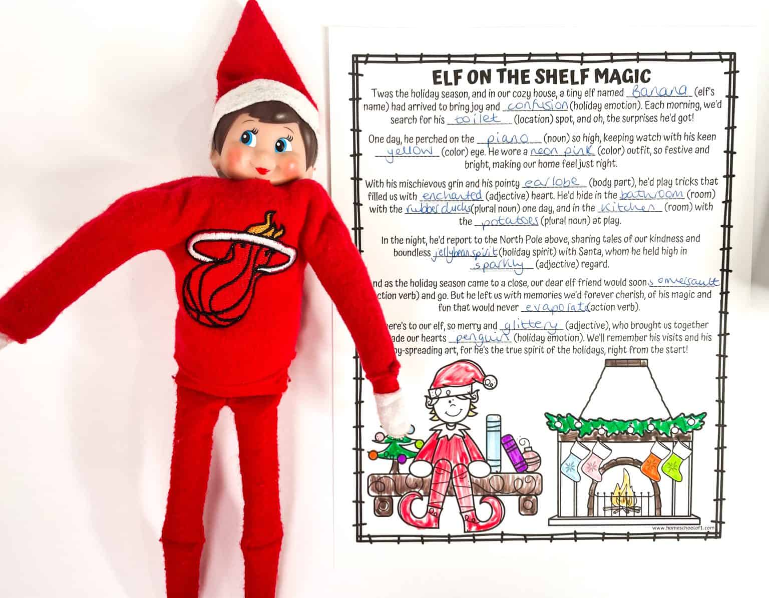 Elf on the Shelf Mad Libs (free printable) - Homeschool of 1