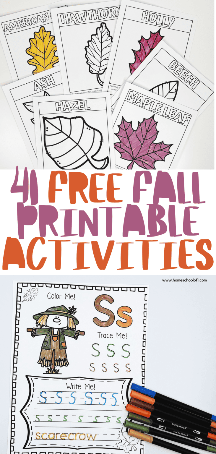 41 Free Fall Printable Activities Homeschool of 1