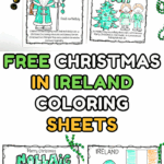 Free printable Christmas in Ireland worksheets showing Irish traditions, Daidi na Nollaig, and “Nollaig Shona Duit” greetings.