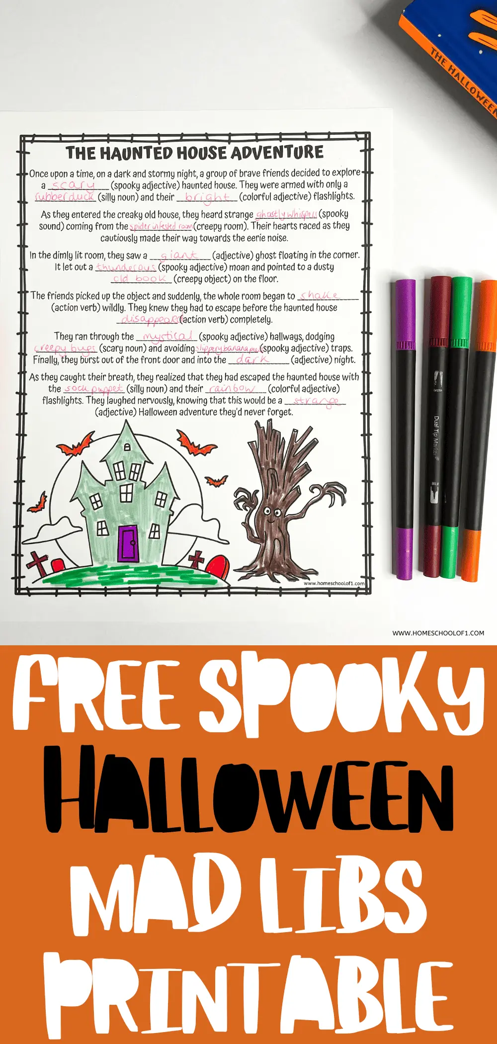 free spooky mad libs printable