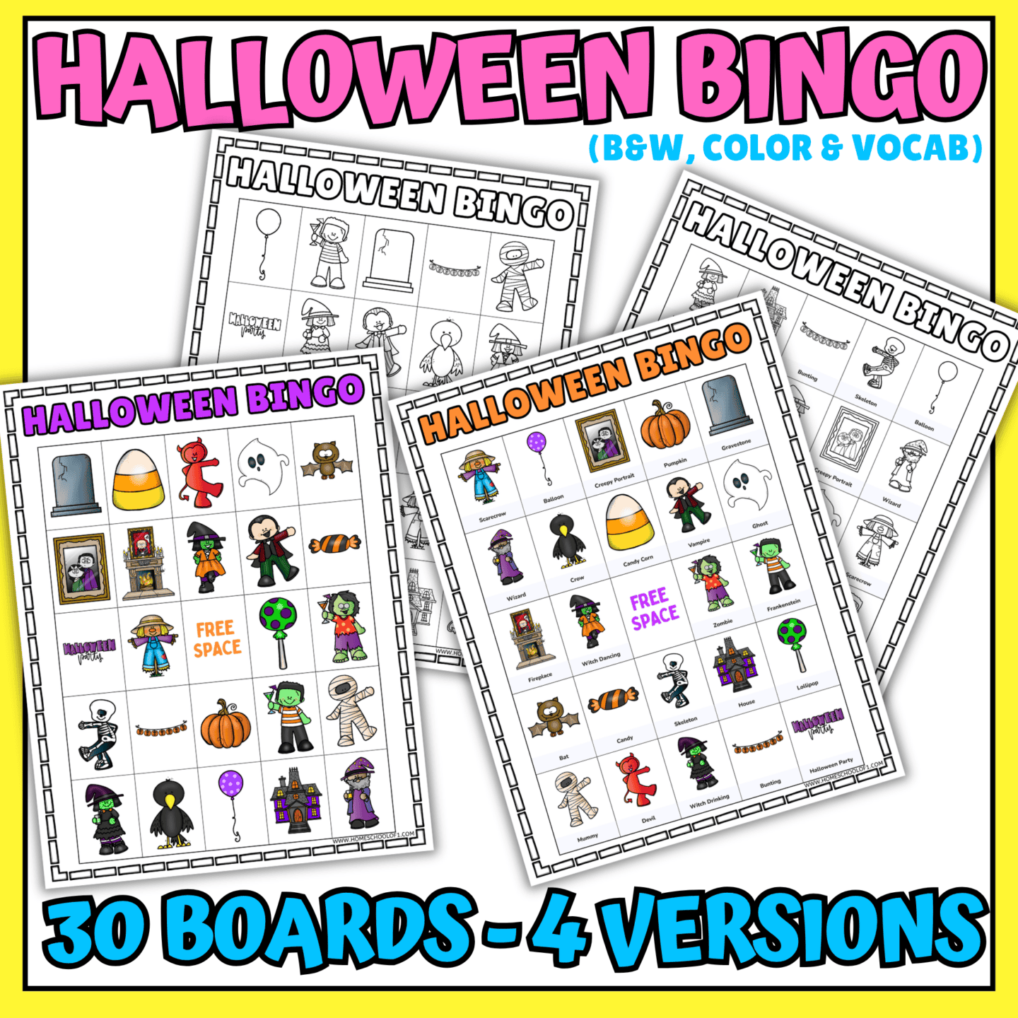 halloween bingo cards for classrooms